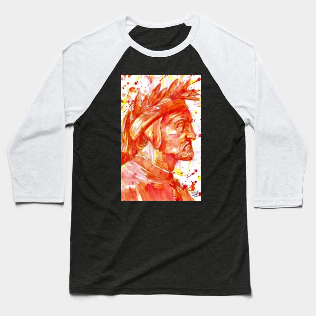 DANTE ALIGHIERI - after RAPHAEL - watercolor portrait Baseball T-Shirt by lautir